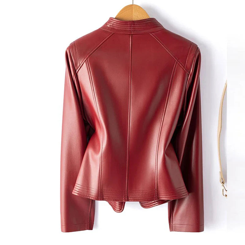 Clarisse Sheepskin Moto Jacket