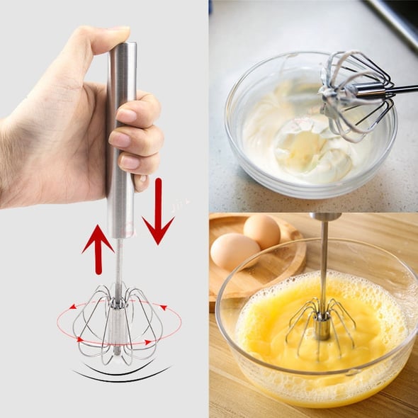 Promotion-49%OFF - Stainless Steel Semi-Automatic Whisk