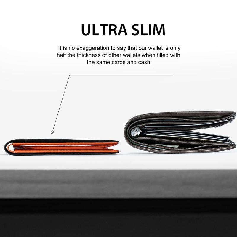 Mens Slim Wallet RFID Blocking