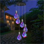 (2025 BEST GIFT TO FAMILY) Colorful LED Solar-Powered Light Bulb Wind Chimes