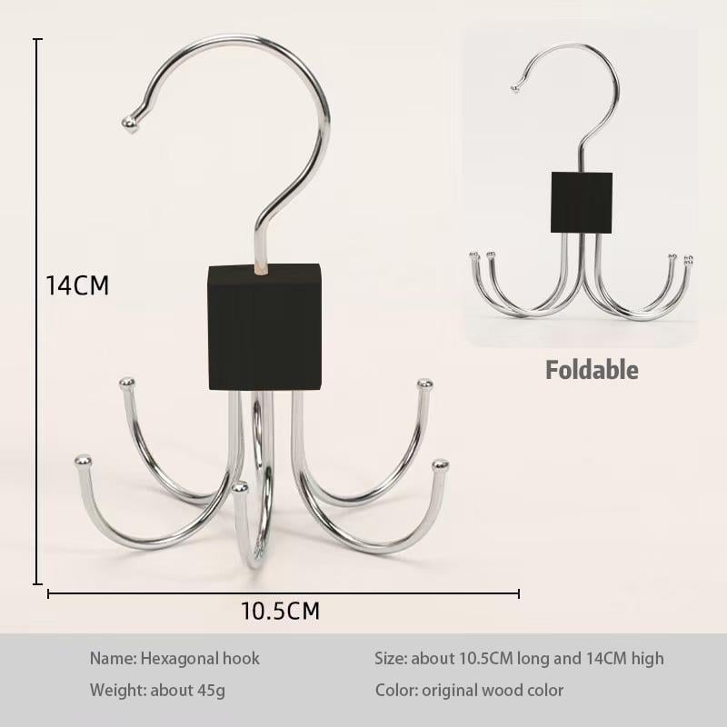 Flash Sale 50K+ SOLD! Almo360° Rotating 6-Claw Multi-Function Hook – Space-Saving Hanger for Clothes, Hats, Scarves, Belts & More