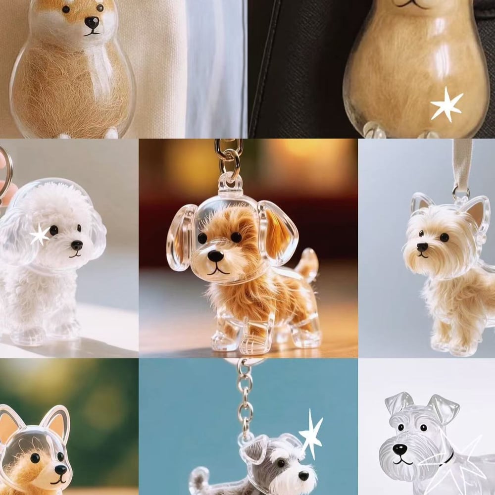 Flash Sale Dog Hair Keepsake Keychain - Memory Capsule Pendant