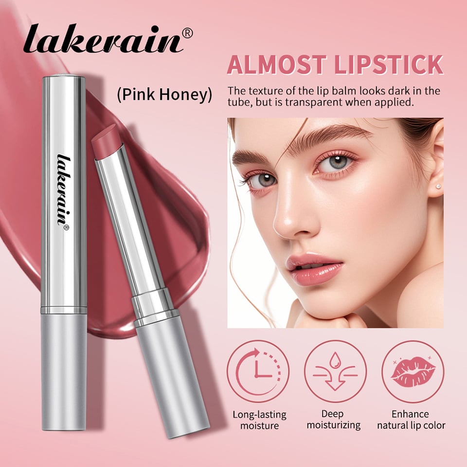 Flash Sale Honey Tinted Lipstick – Hydrating Black & Pink Balm with Sheer Shine, Long-Wear Cherry Gloss