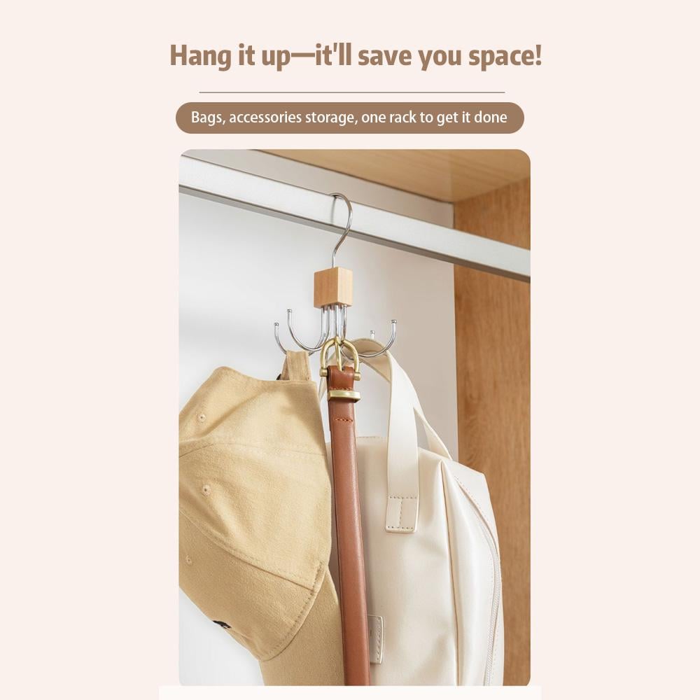 Flash Sale 50K+ SOLD! Almo360° Rotating 6-Claw Multi-Function Hook – Space-Saving Hanger for Clothes, Hats, Scarves, Belts & More