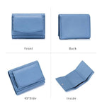 2023 New Genuine Leather RFID Blocking Card Holder Organizer Pocket Mini Wallet