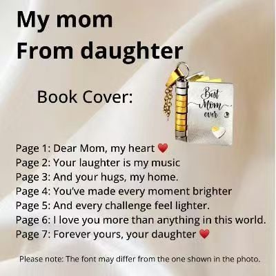 My Little Star Book Necklace