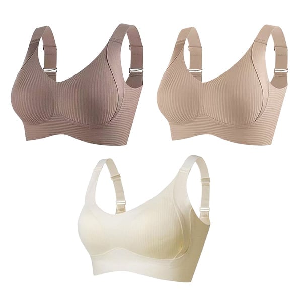 Women's Ribbed  Adjustable Wireless Bra