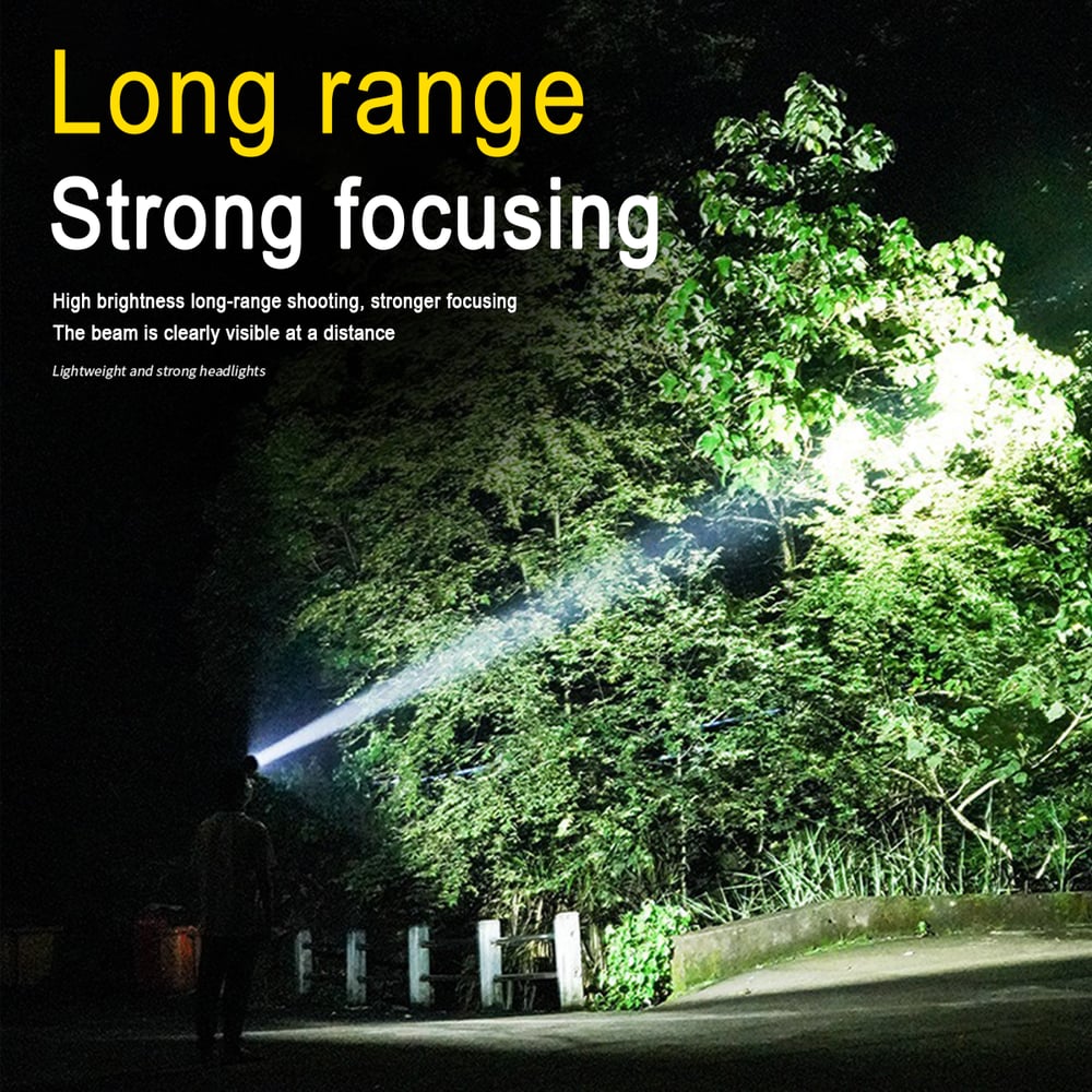 Flash Sale 50K+ SOLD! Almost Gone-White Laser LED Headlamp – 72h Ultra Bright for Outdoors, Powerful Lighting with Rechargeable Lithium Battery