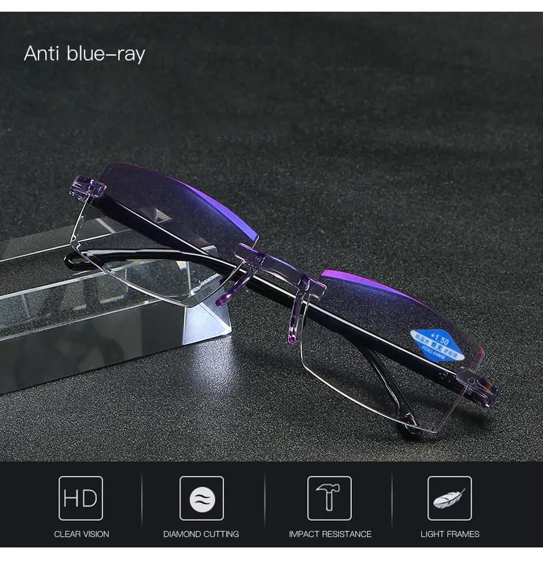 💥💥Sapphire High Hardness Anti-blue Progressive Far And Near Dual-Use Reading Glasses