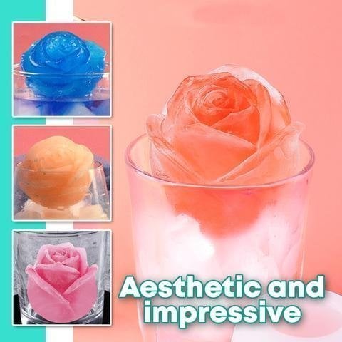 3D Rose Shape Ice Cube Mold Party Cocktail Goodies