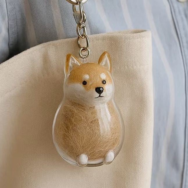 Flash Sale Dog Hair Keepsake Keychain - Memory Capsule Pendant