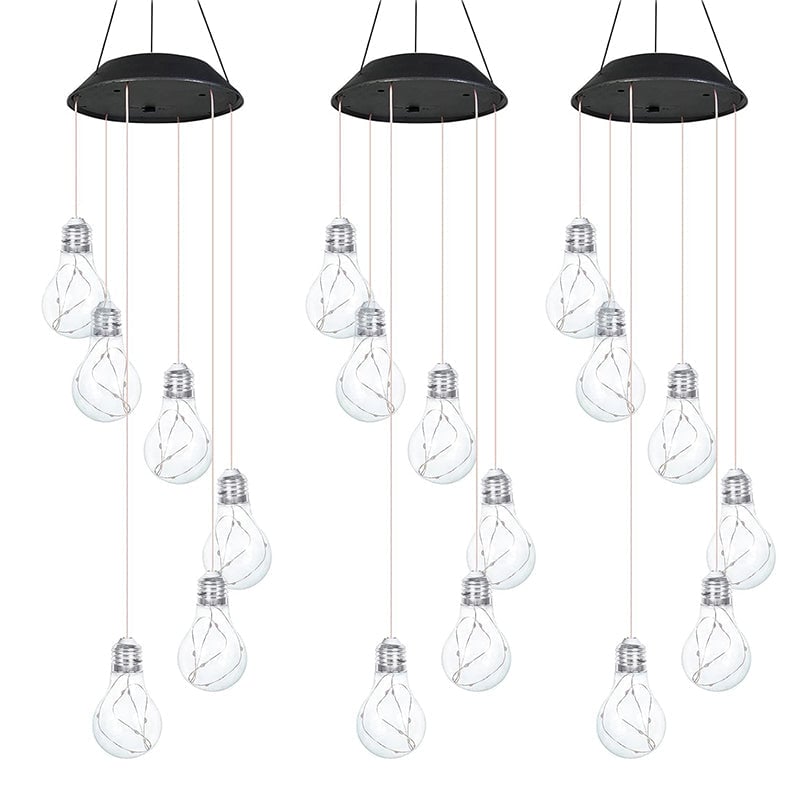 (2025 BEST GIFT TO FAMILY) Colorful LED Solar-Powered Light Bulb Wind Chimes