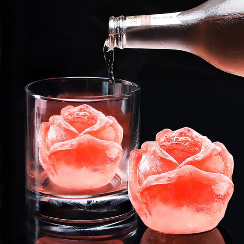3D Rose Shape Ice Cube Mold Party Cocktail Goodies
