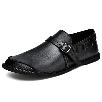 Lorenzo Vitale Buckled Leather Loafers