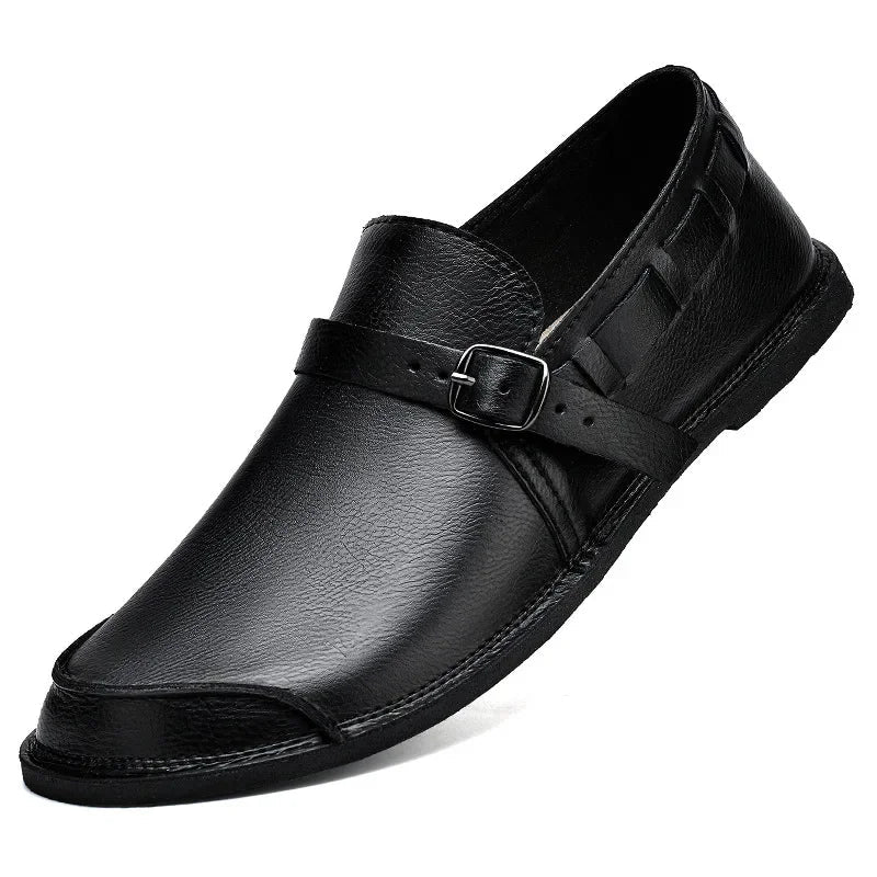 Lorenzo Vitale Buckled Leather Loafers