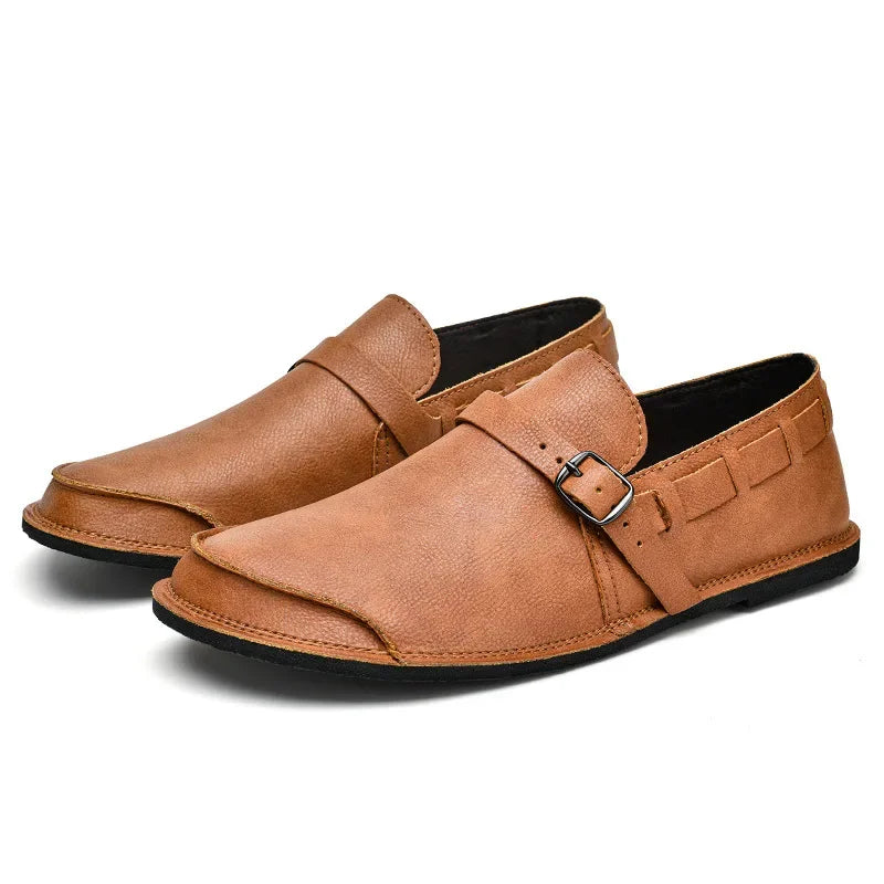Lorenzo Vitale Buckled Leather Loafers