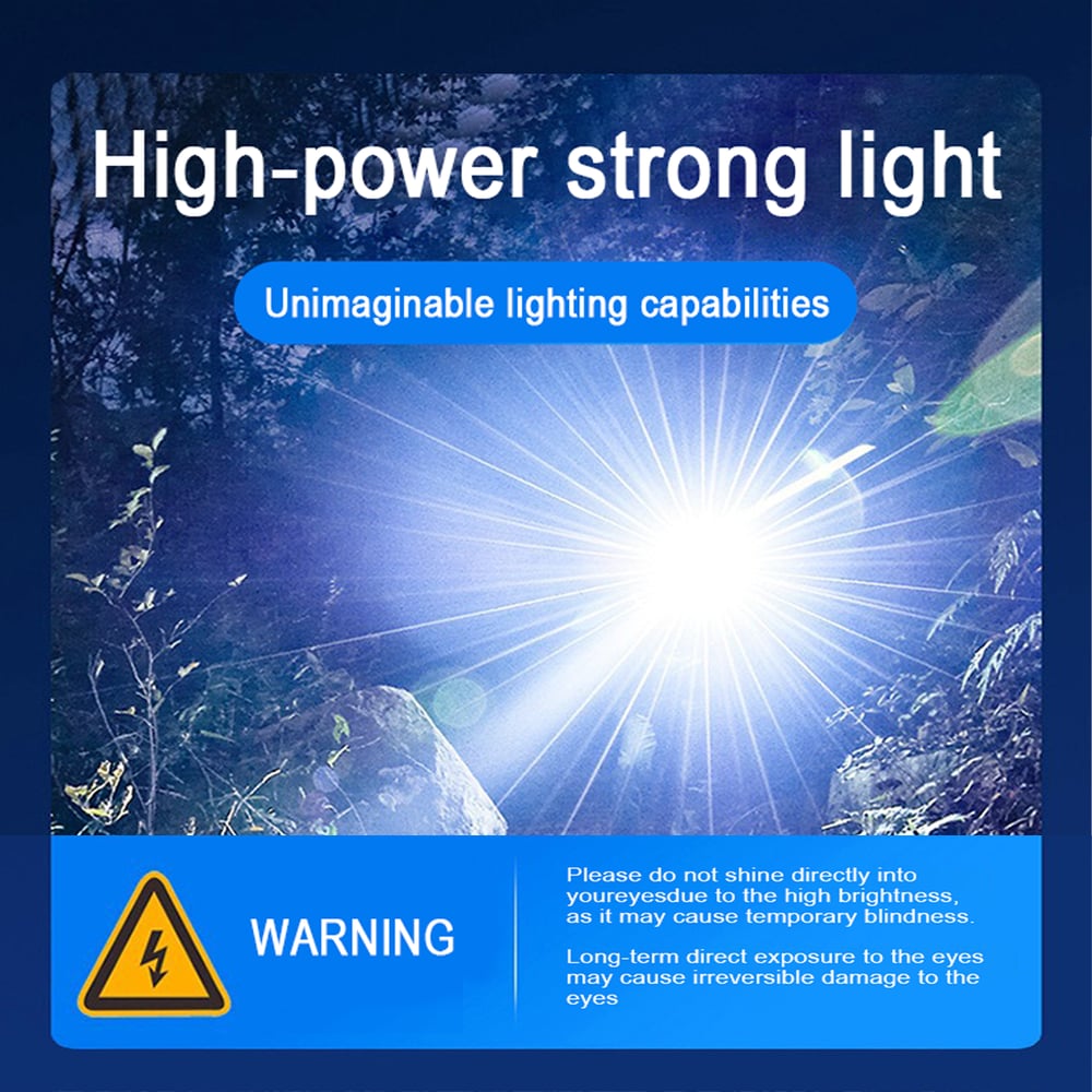 Flash Sale 50K+ SOLD! Almost Gone-White Laser LED Headlamp – 72h Ultra Bright for Outdoors, Powerful Lighting with Rechargeable Lithium Battery