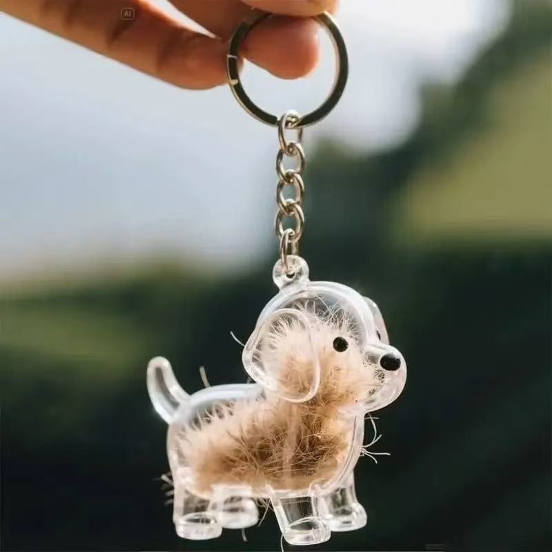 Flash Sale Dog Hair Keepsake Keychain - Memory Capsule Pendant