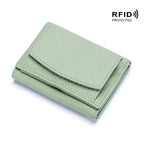 2023 New Genuine Leather RFID Blocking Card Holder Organizer Pocket Mini Wallet