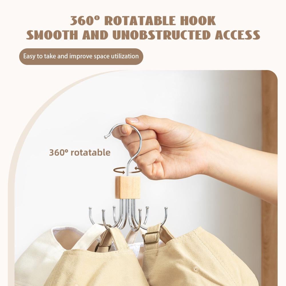 Flash Sale 50K+ SOLD! Almo360° Rotating 6-Claw Multi-Function Hook – Space-Saving Hanger for Clothes, Hats, Scarves, Belts & More