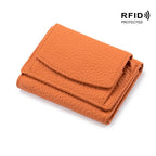 2023 New Genuine Leather RFID Blocking Card Holder Organizer Pocket Mini Wallet