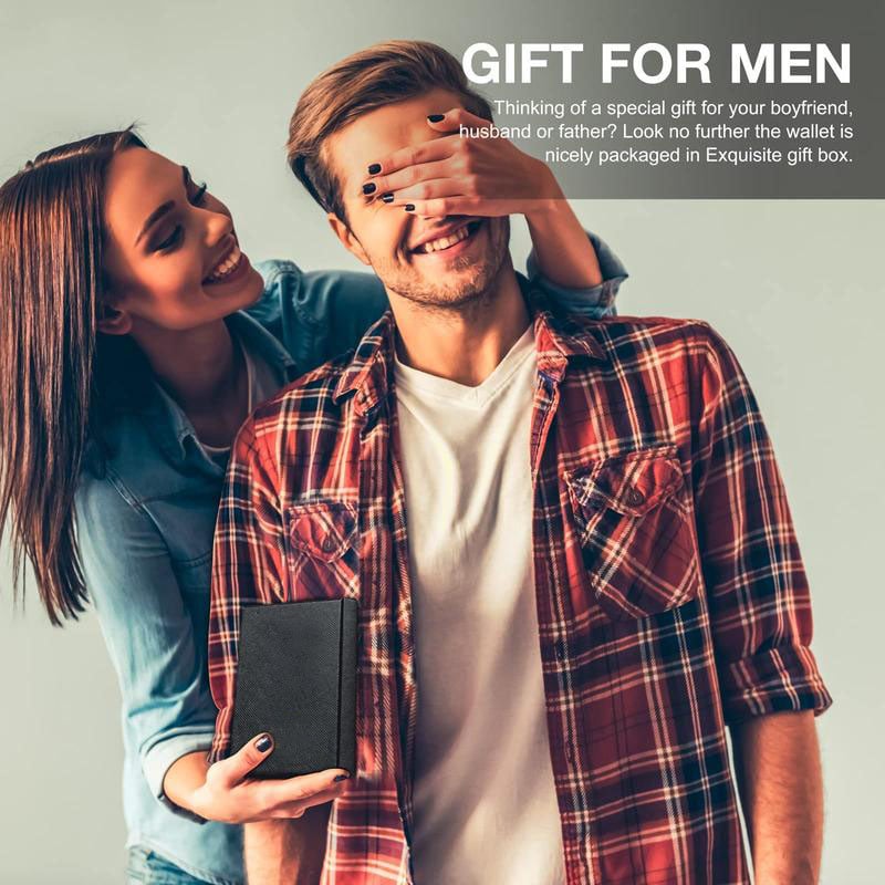 Mens Slim Wallet RFID Blocking