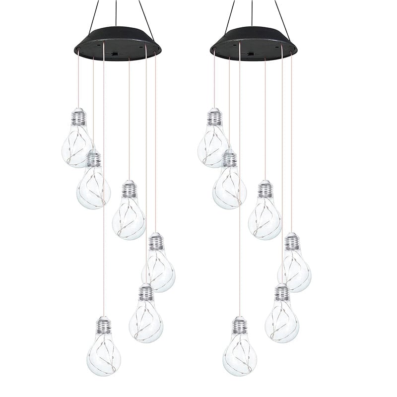(2025 BEST GIFT TO FAMILY) Colorful LED Solar-Powered Light Bulb Wind Chimes
