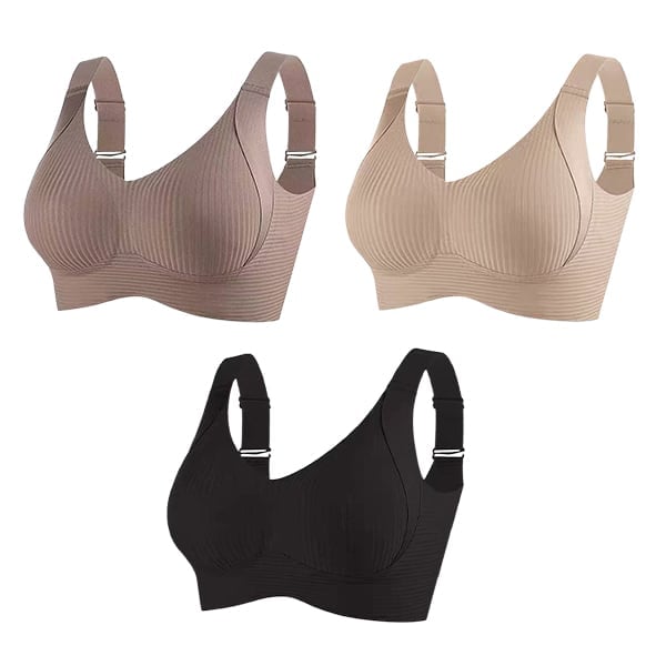 Women's Ribbed  Adjustable Wireless Bra